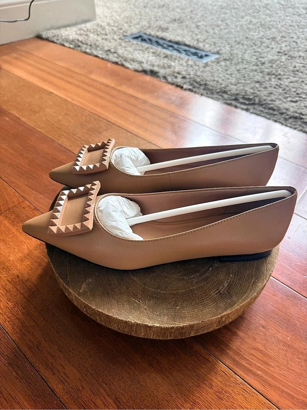 Paolo Linea Nolene Desert Nappa Pointed-Toe Flats NIB – Multiple Sizes 5, 6.5